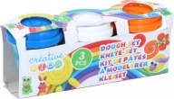 Hracie cesto, plastelínová sada s formičkami pre deti CREATIVE KIDS 55g x3