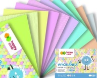 Zošit z farebných papierových výrezov, A4/10 listov, Happy Color pastel