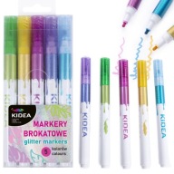 Kidea glitrové fixky v 5 lesklých farbách