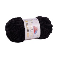 100g polyesterová priadza Dolphin Baby, čierna 311