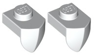 LEGO tanier 1x1 zub biely (15070/6046905) 2x