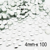 Kovové termo trysky strieborné 4mm 100 ks