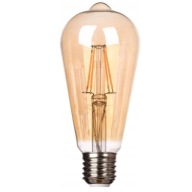 E27 LED žiarovka 6W Filament Vita ST64 Warm 2200K Jantárová