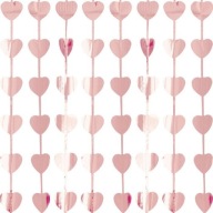 ZLATÁ RUŽOVÁ ZÁPONA SRDCE NA VALENTÍNA 1X2M