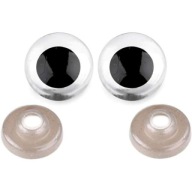OČI bezpečný DIY biely VEĽKÝ maskot 30 mm