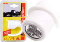 PREDNÉ SVETLO NA BICYKEL 3 LED SILIKÓNOVÉ BIELY