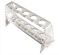 Organizérový stojan z plexiskla 145 x 70 x 50 mm s 5 otvormi s priemerom 16 mm