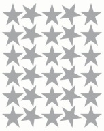 STARS samolepky Hviezdy 5cm 30ks STRIEBORNÉ