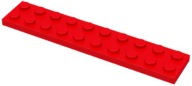 LEGO PLATE 2X10 - ČERVENÉ Č. 3832 - 1ks.