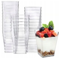 DEZERTNÝ POHÁR Šálky SNACK Square Dessert 120ml 24ks