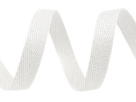 Bavlnená stuha 10 mm rybia stuha biela