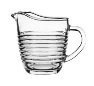 Sklenený džbán na mliečnu smotanu 200 ml KARIN stripes