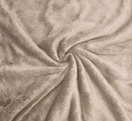 LuxTextil PLETENA MINKY, HLADKÁ (kožušina), šírka 160 cm, 300g KHAKI