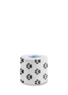 StokBan samolepiaci obväz, biely, s labkami, 5x4,5 m