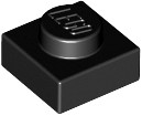 LEGO tanier 1x1 čierny 302426 3024