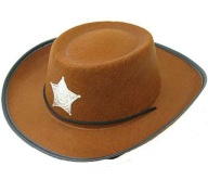 KOVBOYSHERIFF klobúk s hviezdou, DETSKÝ VEĽKOSŤ