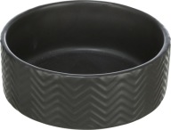 Keramická miska pre psa/mačku, matná čierna, 0,4 l, 13 cm