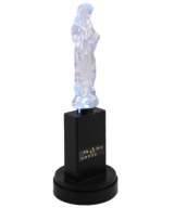 Veľká náplň do sviečok Maryja, LED elektrická sviečka čierna 18cm Maryjka