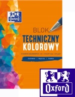 Technický blok A4 10k 225g farebný Oxford