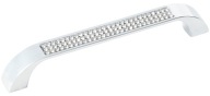 Nábytková úchytka s chrómovými kryštálmi, rozteč 160 mm - UKS006 AMIX