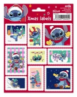 Dekoratívne nálepky Disney Stitch Sada 18 kusov na Vianoce