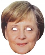 PAPIEROVÁ MASKA ANGELA MERKEL NEMECKO FRG POLITIKA