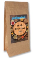 BIO OVOCNÉ MUSLI 250g POHODLNÉ STRÁNKOVÉ VRECKO OTVORENIE A ZATVORENIE 33% OVOCIE