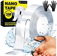 SILNÁ OBOJSTRANNÁ VODEODOLNÁ TRANSPARENTNÁ NANO PÁSKA 30 mm x 3 metre