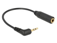 Adaptér JACK 2,5/3P/zástrčka-3,5/3P/TRS zásuvka 0,1m lomená DELOCK