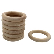 DREVENÝ PRSTEŇ pre anjelov makramé okolo 55 mm záclonovej tyče