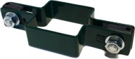 Zelená medzipriechodná príchytka na stĺpik 50x50 mm, zelený panel, priemer 6 mm