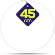 BIELA ​​kovová obruč - drôtený kruh Ø 45 cm.