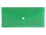 Skladacia obálka so zapínaním na patent DL 21x9,9cm PP zelená