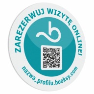 QR nálepka Booksy 10x10
