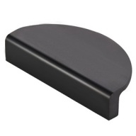 NÁBYTKOVÁ KĽÚČKA MESIAC, MAT ČIERNA 64mm - POLKRRUH 96mm