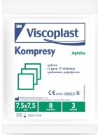 VISCOPLAST Sterilné gázové obklady 7,5 x 7,5 cm 3 kusy