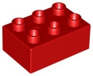 LEGO DUPLO 87084 BRICK 2X3 červená NOVINKA (10g)