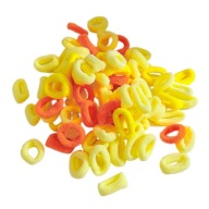 Žlté gumičky do vlasov, sada 100 kusov, mini gumičky do vlasov, mix farieb