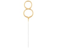 Prskavky Číslo 8 - zlaté, 17 cm