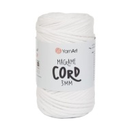 250g Macrame Cord 3mm 751 biela