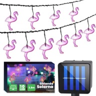 SOLAR GARDEN GARLAND dekoračné PLAMENIKY 10 LED
