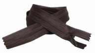 Pevný skrytý zips, čokoládový, 30 cm