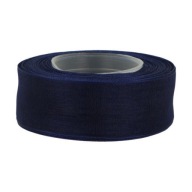 ŠIFÓNOVÁ STUHA, NAVY MODRÁ, polyesterová STUHA 25mm, ORGANZA 3160