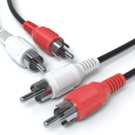 Cinch RCA stereo audio kábel 2 x R/L zástrčka 2m