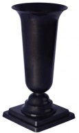 Vial Vase Lady 1 čierny cintorínsky hrob odolný