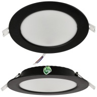 LED stropné svietidlo, zápustné, zápustné, 12W, 1200lm, 4000K, čierne