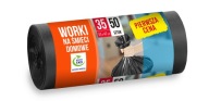 HDPE vrecia na odpadky 35L, ČIERNA - 50 KS.
