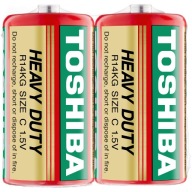 2x batérie TOSHIBA POWERFUL HEAVY DUTY R14 C 1,5V