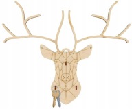 Drevený vešiak na kľúče na stenu DEER