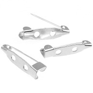 BROŠŤ ZÁKLADNÁ zapínanie ZÁKLADNA strieborná 20mm 20 ks